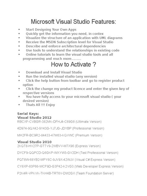 Image result for Visual Studio 2012 Free Product Key