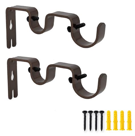 Ceiling Mount Double Curtain Rod Bracket | Shelly Lighting