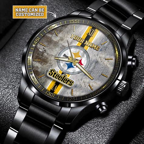 Pittsburgh Steelers NFL Personalized Black Hand Watch Gift For Fans ...