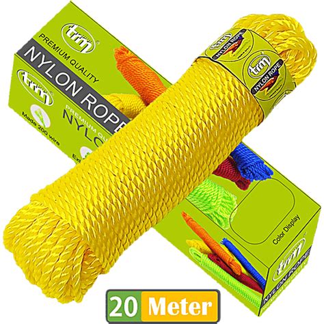 Buy Trm Nylon Rope - 20 m, Yellow, Premium Quality Online at Best Price ...