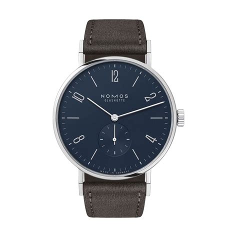 Nomos Glashutte Tangente 38mm Watch, Midnight Black and Blue Dial | 167 ...