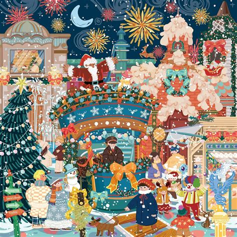 Amazon.com: Christmas Holiday Puzzles for Adults 1000 Pieces, Xmas ...