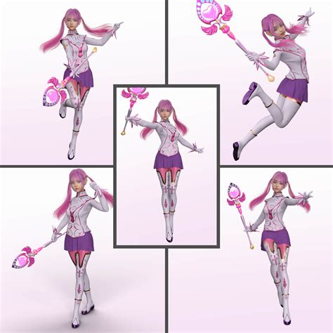 Magical Girl Poses For G8F - Daz Content by Muwawya