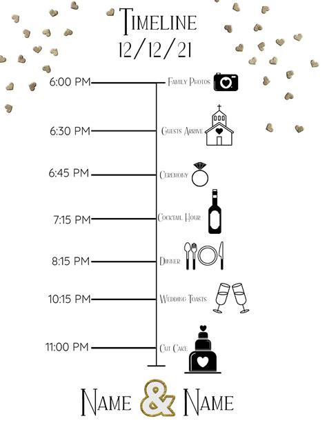 Wedding timeline template for bridal party | Honestweddingadvice.com