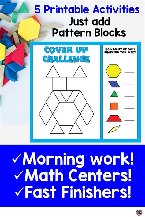 Image result for Pattern Block Math Center Worksheets