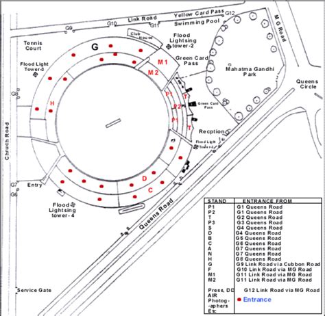 Entrance Plan, Chinnaswamy Stadium | ESPNcricinfo.com