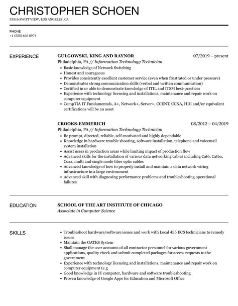 Image result for Information Technology Sample Resume