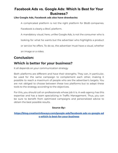 PPT - Facebook Ads vs. Google Ads: Which Is Best for Your Business ...