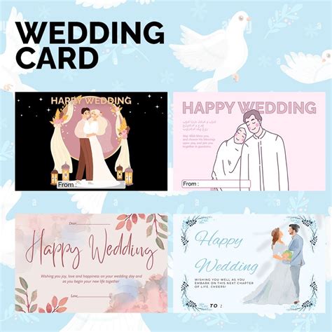 Jual Greeting Card Happy WEDDING / Gift Card Kartu Polosan Pernikahan ...