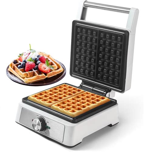 Amazon.com: Waffles Maker 2 Slices, Large Square Belgian Waffle Maker ...