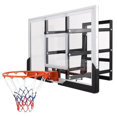 Amazon.com : 54" Wall Mounted Adjustable Basketball Hoop with ...