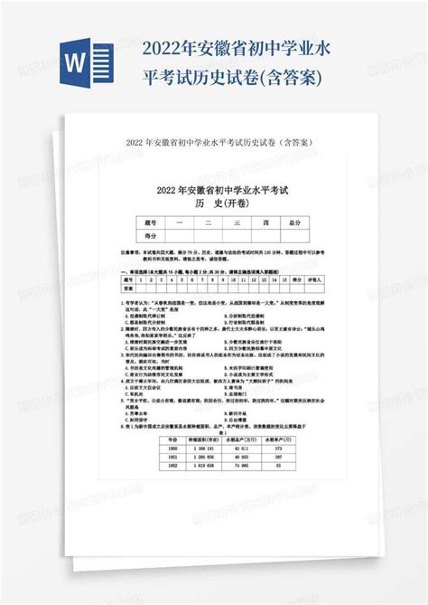 2022年安徽省初中学业水平考试道德与法治试卷（图片版+word版+答案）_21世纪教育网-二一教育