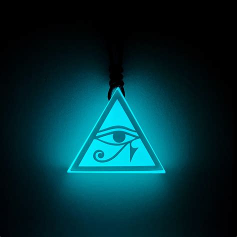 Eye of Horus Blue Glow in Dark Resin Handcrafted Pendant – Six Karma