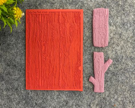 Wood Texture Rubber Mat for Polymer Clay Jewelry (74 mm X 105 mm) #549 ...