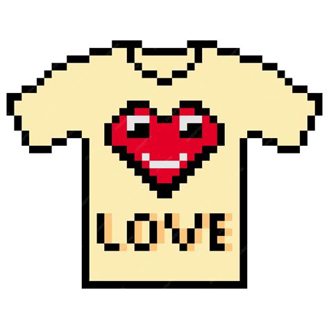 Premium Vector | T shirt pixel art isolated on white background