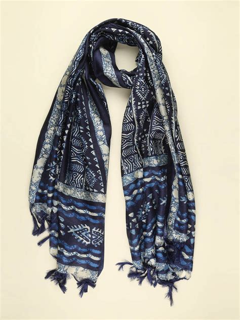 Men's Indigo Printed Silk Dupatta for Kurta/Sherwani/Achkan – Dupatta ...
