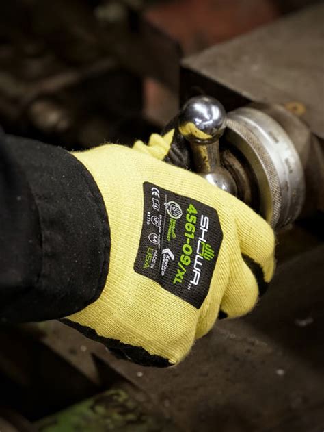 SHO45615 Showa | Showa 4561 Yellow Elastane Cut Resistant Gloves, Size ...