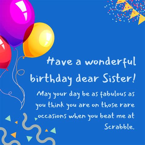 Sister Birthday Wishes
