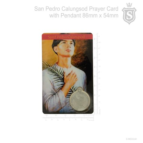 San Pedro Calungsod Prayer Card 86mm – Suarez Arts