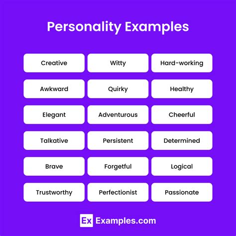 20+ Personality Examples