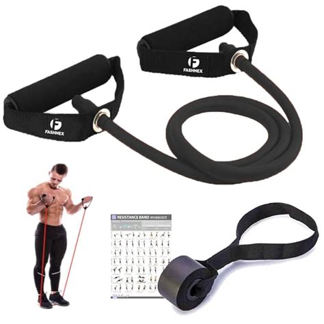 FASHNEX Resistance Tube with Foam Handles for Stretching, Mobility ...
