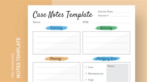 Case Note Template 的图像结果