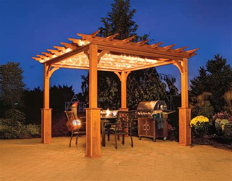 10' x 10' Traditional Pergola | Classic Wood, Cedar Finish, Superior ...