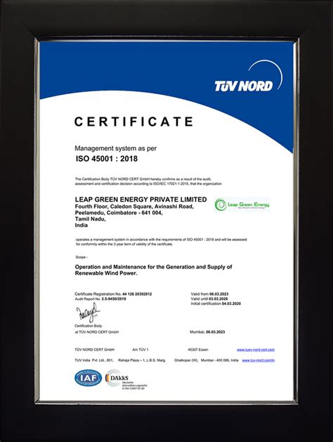 Leap Green Energy | Certificates