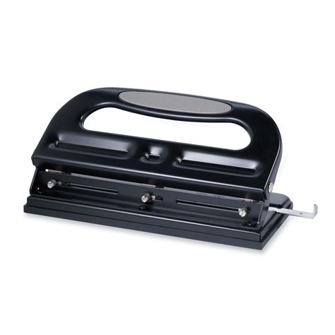 S.P. Richards Company 3-Hold Punch, Heavy-Duty, 40-Sheet, Black/Gray ...