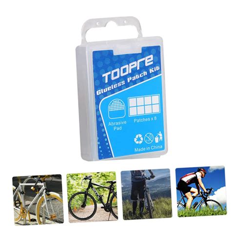 ERINGOGO Rubber Bicycle Tire Patch Repair Kit - 16 Patches & 2 Tools ...