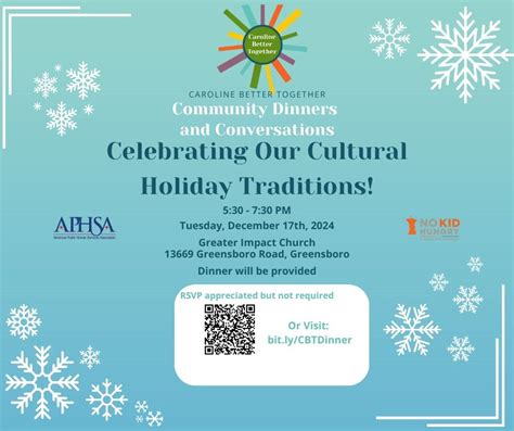 Community Dinner and Conversation: Celebrating Our Cultural Holiday ...