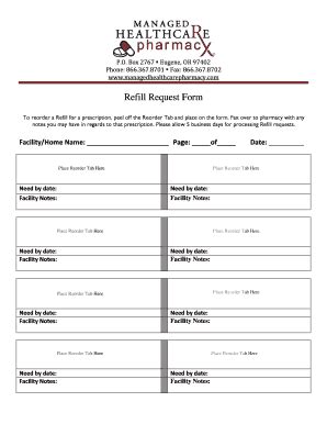 Fillable Online Refill Request for Barcoded Refills.docx Fax Email ...
