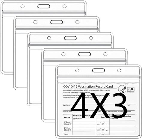 NC CDC Vaccination Card Protector Transparent CDC India | Ubuy