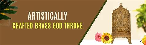 Buy The Advitya Brass God Throne | Singhasan | Chair For Temple & Pooja ...