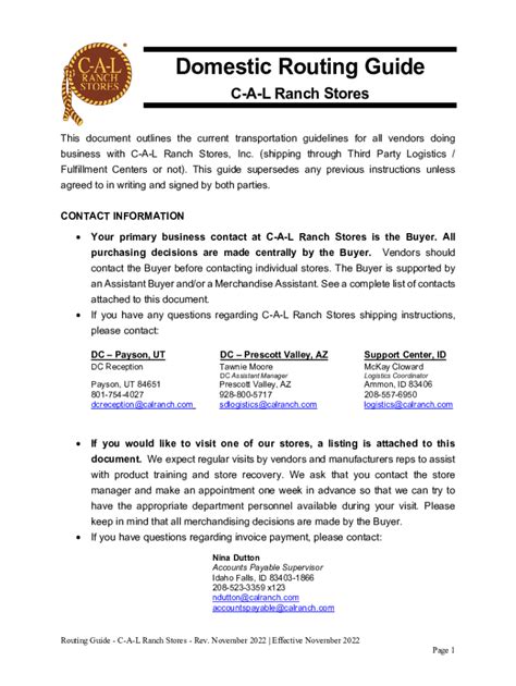 Fillable Online Routing GuidesWhat is a Routing Guide - ITS Logistics ...