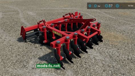 Мод на дисковую борону АГД-2.4 для Farming Simulator 22 | mods-fs.net