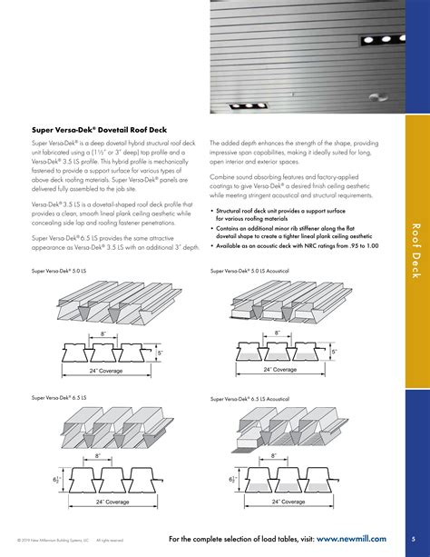 New Millennium Building Systems, Catalogs, Steel Deck 2019 | ARCAT