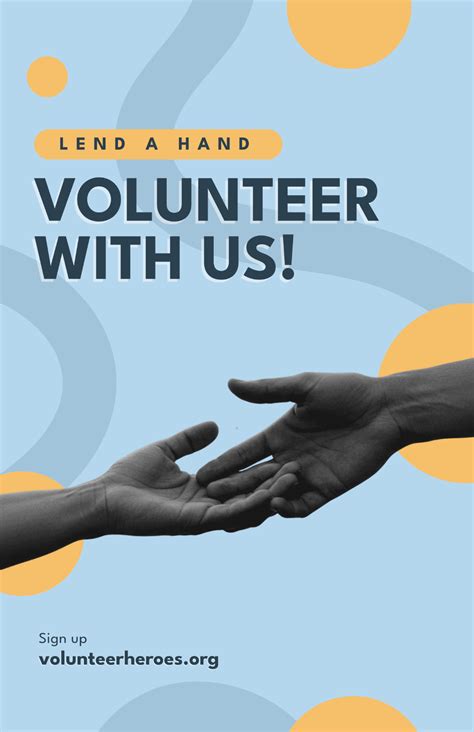 Free Charity Volunteer Poster Template to Edit Online