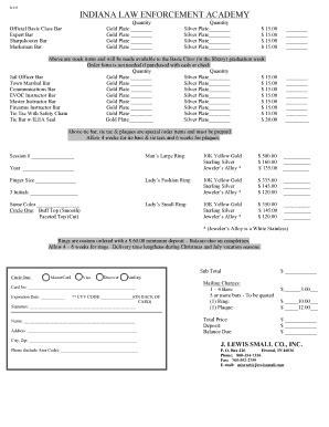 Fillable Online INDIANA LAW ENFORCEMENT ACADEMY - J. Lewis Small Fax ...