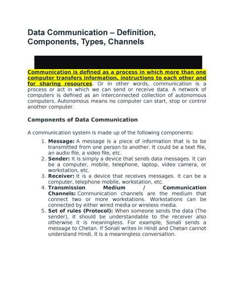 Unit-4-Part-1(Data Communication and Networks) - Data Communication ...