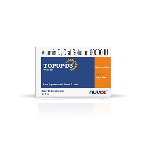 TOPUP D3 – Ready to Drink Vitamin D3 (Cholecalciferol, 60000 IU) | Nano ...