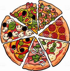 Pizza Clipart Image by Set Of Various Pizza Pieces Isolated On White Background Pizza Clipart Image