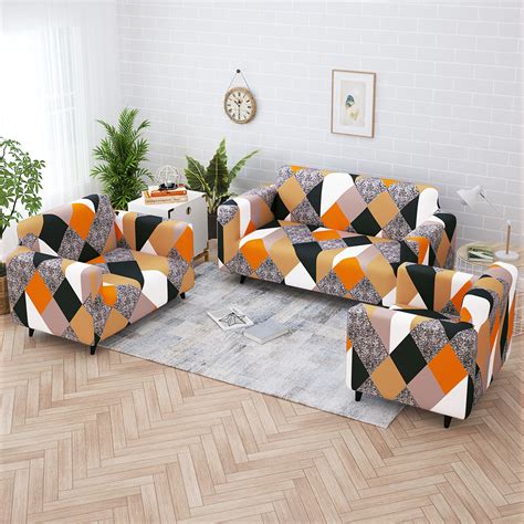 Sofa Cover Combo – 1 Pc 1 Seater, 1 Pc 2 Seater, and 1 Pc 3 Seater Ela ...