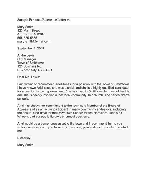 Image result for Personal Letter Example