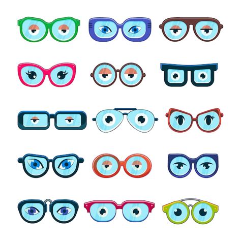Lunettes avec monture de lunettes de dessin animé yeux ou lunettes de ...