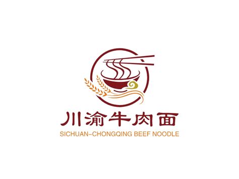 川渝牛肉面logo设计 - 标小智LOGO神器