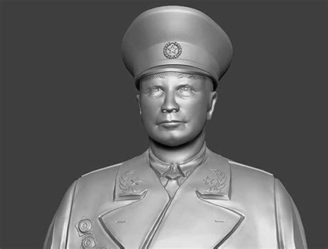 开国十大元帅 聂荣臻 半身雕塑3d模型下载 - 3D打印模型素材库 - 模型易
