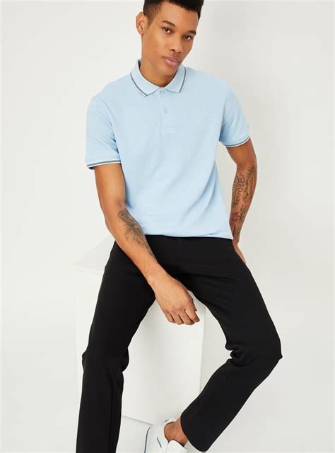 Buy Men Regular Fit Solid Polo T-shirt Online at just Rs. 499.0 ...