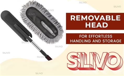 SILIVO Car Cleaning Duster with Extendable Handle | Microfiber Mop for ...