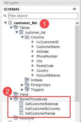 MySQL Workbench Debug Stored Procedure 的图像结果